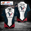 Customizable Houston Texans Color Block Hawaiian Shirt