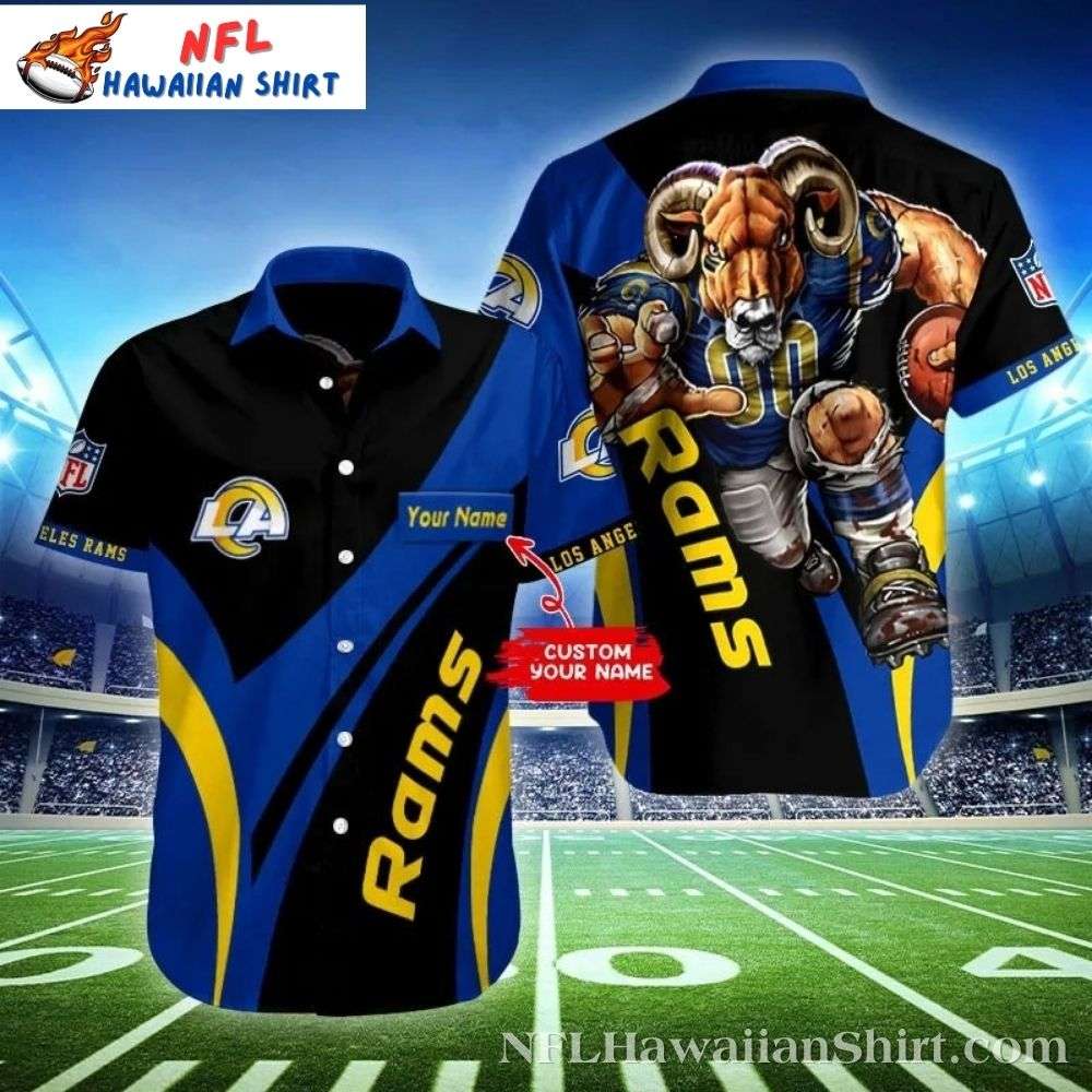 Customizable Los Angeles Rams Power Play Hawaiian Shirt