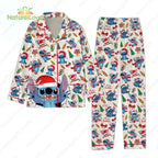 Cute Stitch Disney​ Christmas Pajamas Set Merry Stitchmas PJs