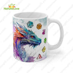 DND Dragon and Dice Set Mug DnD Dungeons and Dragons Gift