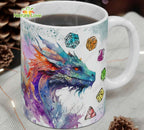 DND Dragon and Dice Set Mug DnD Dungeons and Dragons Gift