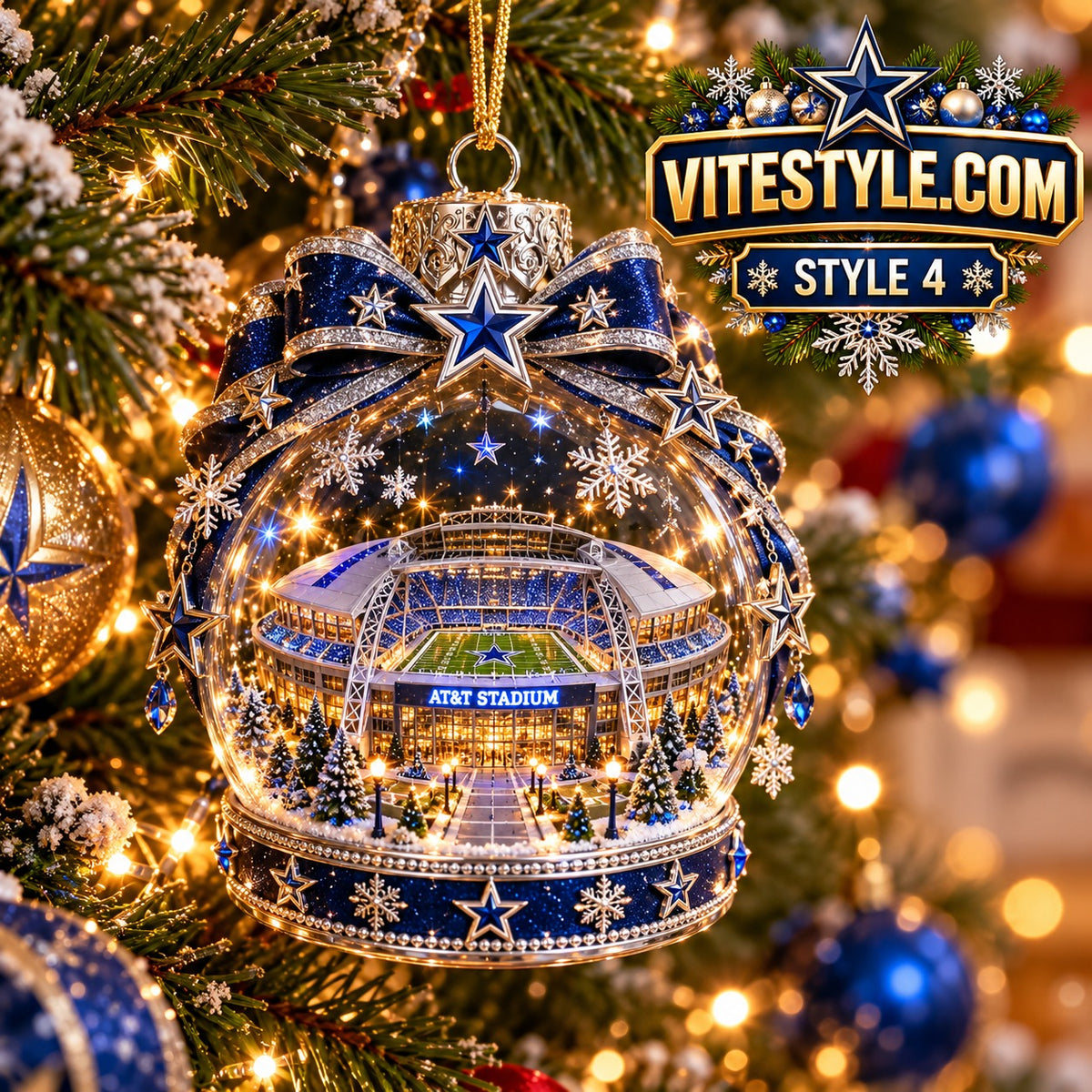 Dallas Cowboys AT&T Stadium Christmas Ornament