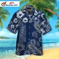 Dallas Cowboys Aloha Shirt – Blue Floral Hibiscus Pattern