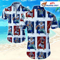 Dallas Cowboys Aloha Shirt – Football Player Grid Pattern