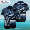Dallas Cowboys Aloha Shirt Humpback Whale Ocean Theme