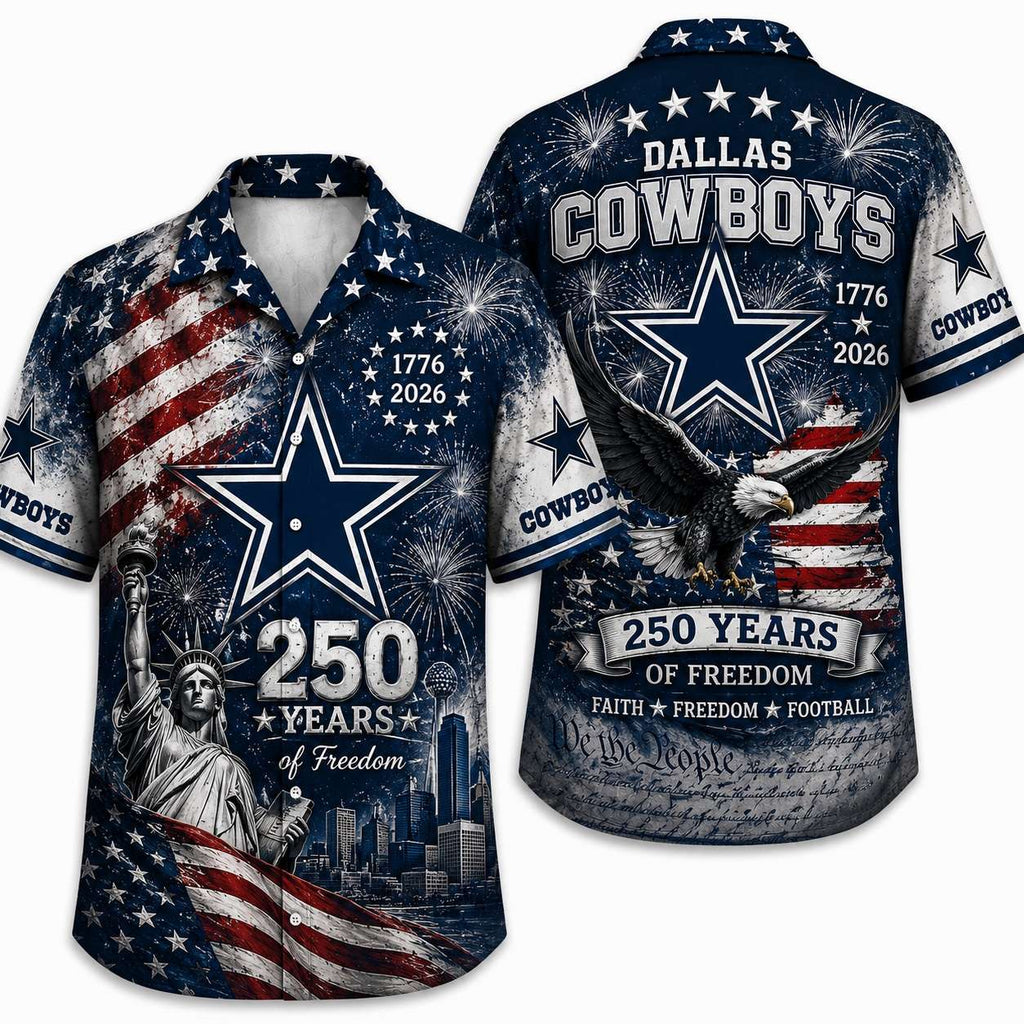 Dallas Cowboys Constitution Freedom Hawaiian Shirt