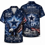 Dallas Cowboys Dark Eagle Freedom Hawaiian Shirt