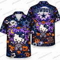 Dallas Cowboys Hello Kitty Witch Repeat Halloween Hawaiian Shirt