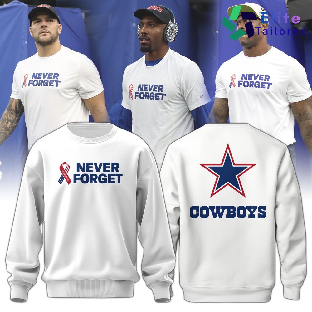 Dallas Cowboys Never Forget Special Edition White Sweatshirt