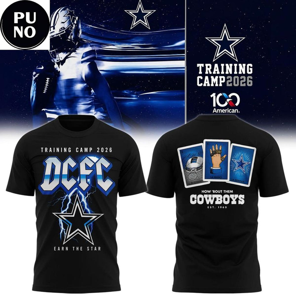 Dallas Cowboys Training Camp 2026 DCFC Earn The Star Concert Hoodie T-Shirt