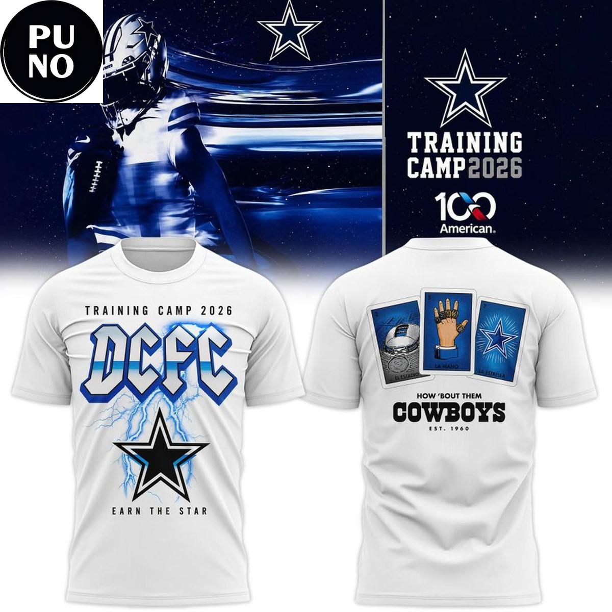 Dallas Cowboys Training Camp 2026 DCFC Earn The Star Concert Hoodie T-Shirt