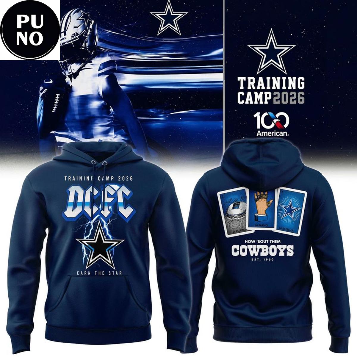 Dallas Cowboys Training Camp 2026 DCFC Earn The Star Concert Hoodie T-Shirt