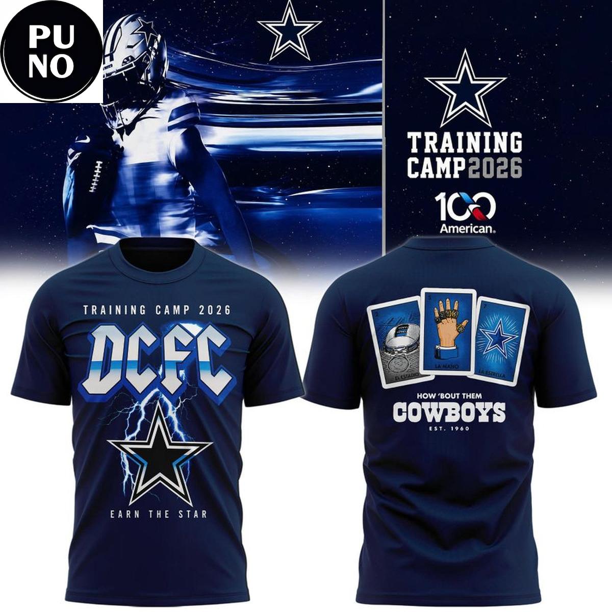 Dallas Cowboys Training Camp 2026 DCFC Earn The Star Concert Hoodie T-Shirt