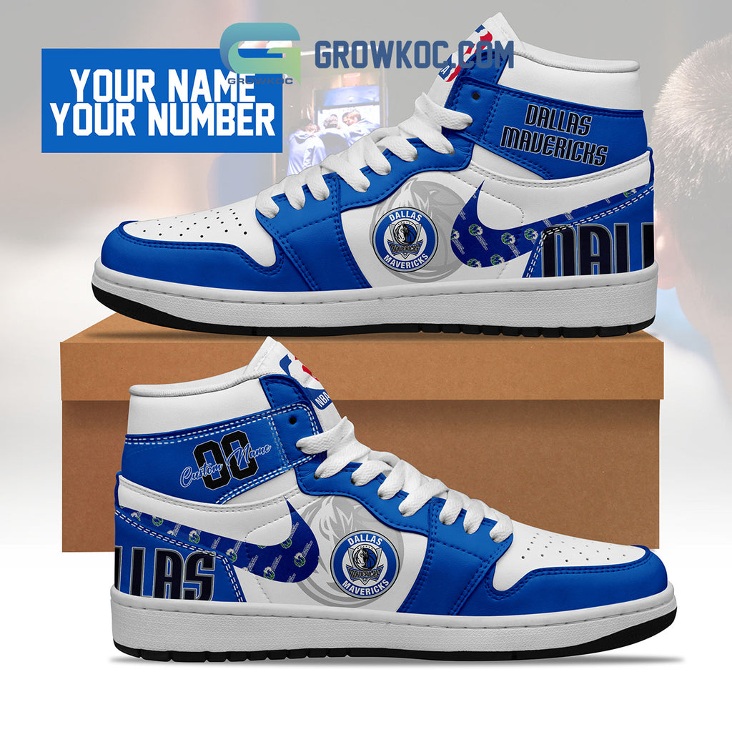 Dallas Mavericks NBA Personalized Air Jordan 1 Shoes