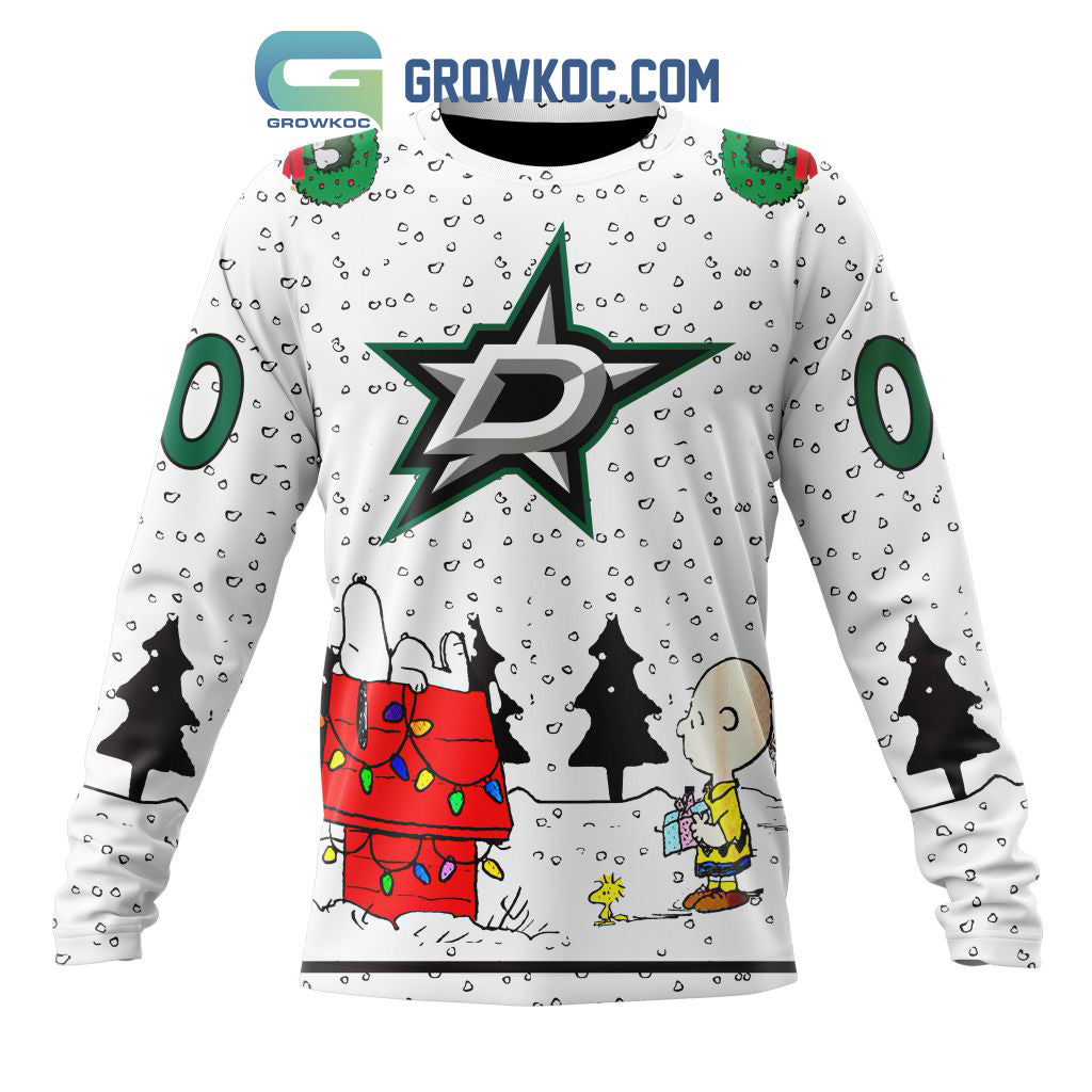Dallas Stars NHL Mix Snoopy Peanuts Christmas Personalized Hoodie T Shirt