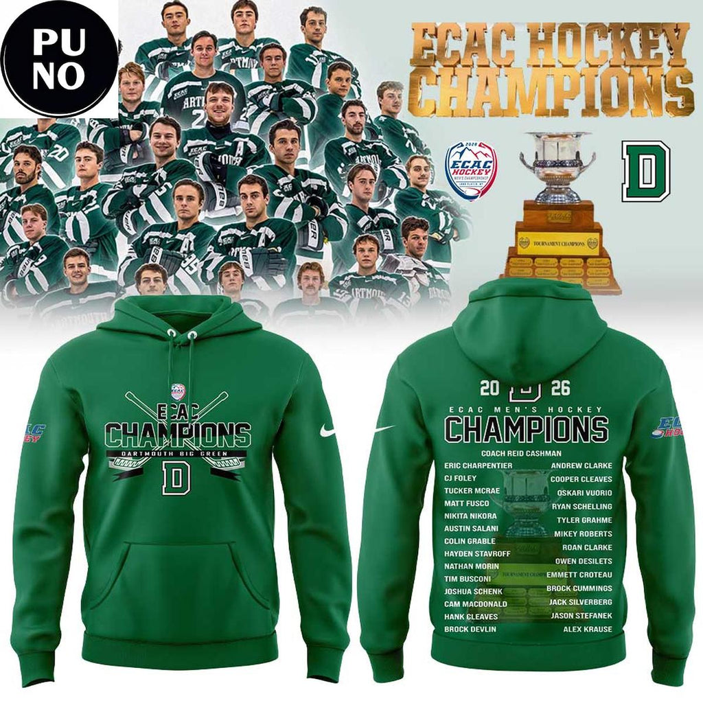 Dartmouth Big Green ECAC Men's Hockey Champions 2026 All Players Hoodie T-Shirt