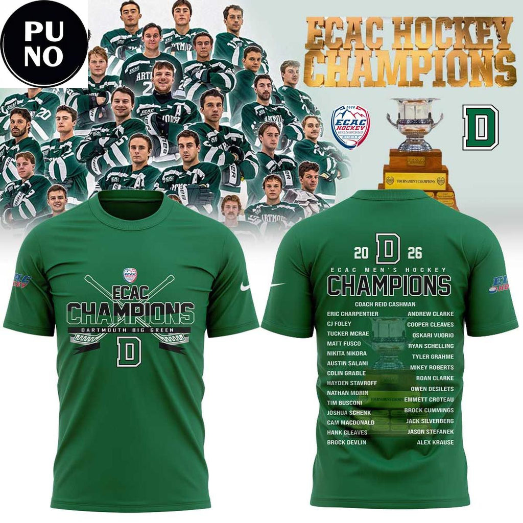 Dartmouth Big Green ECAC Men's Hockey Champions 2026 All Players Hoodie T-Shirt