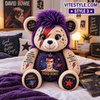 David Bowie Bear Shaped Pillow