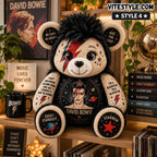 David Bowie Bear Shaped Pillow