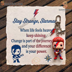 David Bowie Emotional Support Keychain