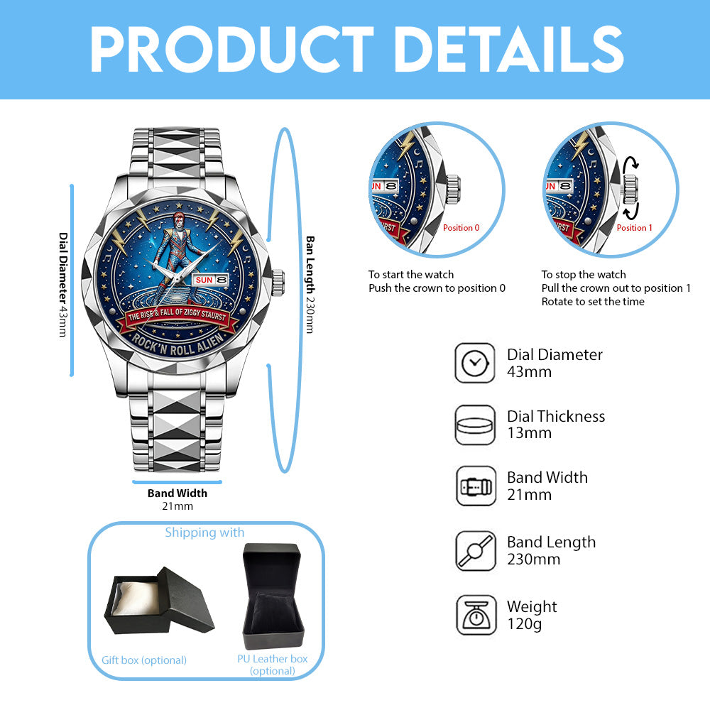 David Bowie Alloy Luxury Quartz Watch - TANTN20809