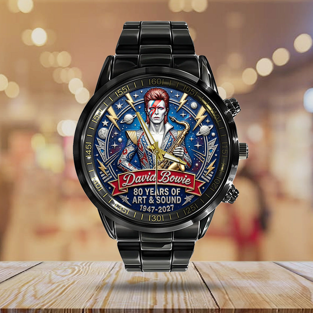 David Bowie Black Stainless Steel Watch - TANTN20599