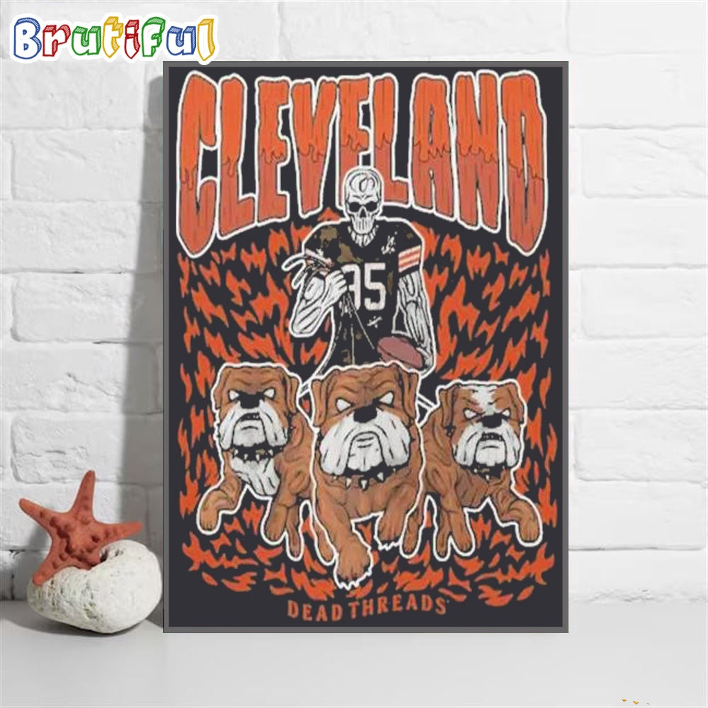 Dead Threads Cleveland Browns Football Wall Art Poster Canvas