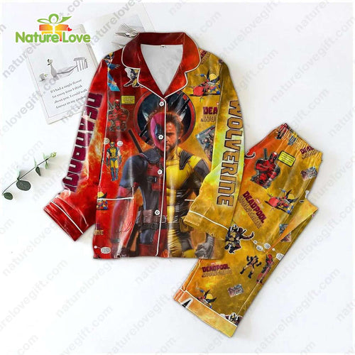 Deadpool Mix Wolverine Weapon X Marvel Christmas Pajamas Set