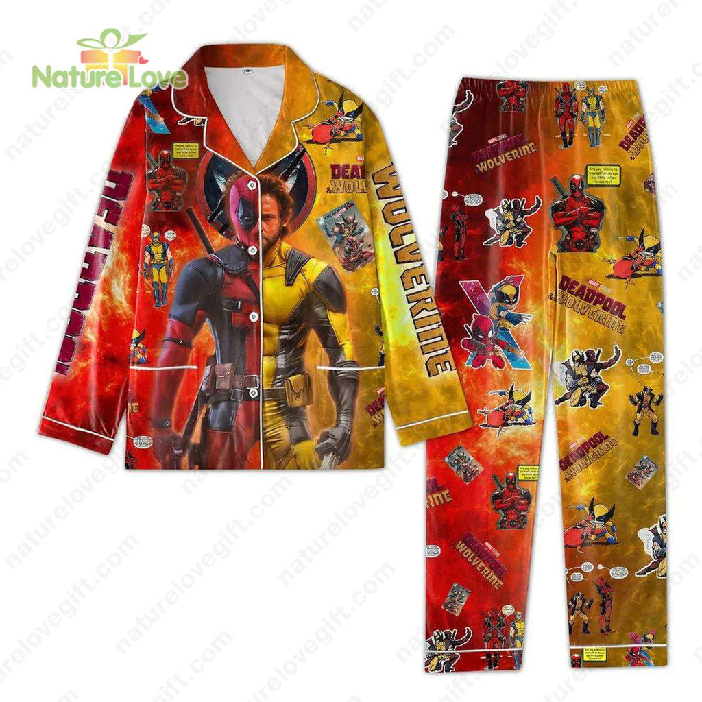 Deadpool Mix Wolverine Weapon X​ Marvel Christmas Pajamas Set