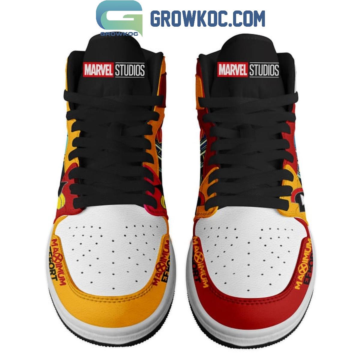 Deadpool Wolverine Maximum Effort Let’s Fcking Go Air Jordan 1 Shoes
