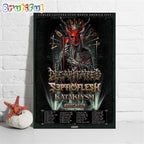Decapitated And Septicflesh Kataklysm Allegaeon Tour 2024 Poster Canvas