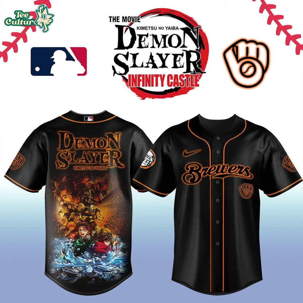 Demon Slayer x Milwaukee Brewers Baseball Fan Apparel