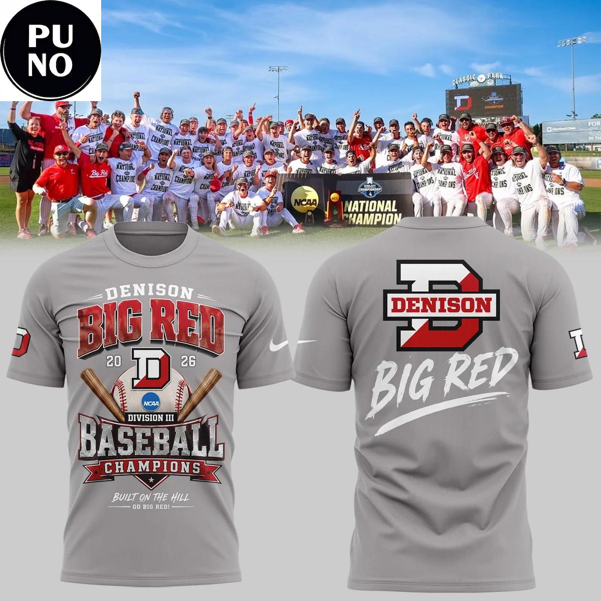 Denison Big Red 2026 NCAA Division III Baseball National Champions Shirt