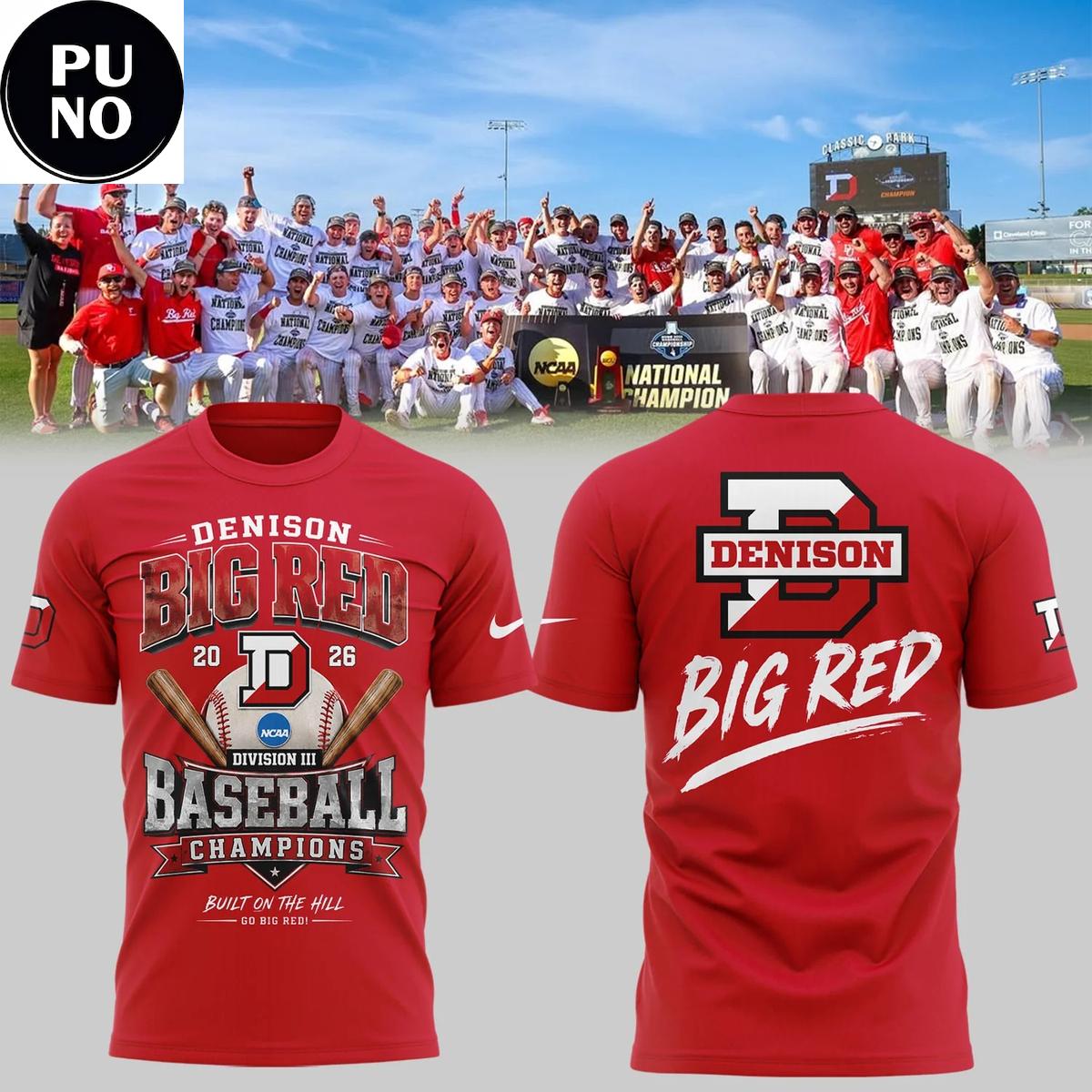 Denison Big Red 2026 NCAA Division III Baseball National Champions Shirt