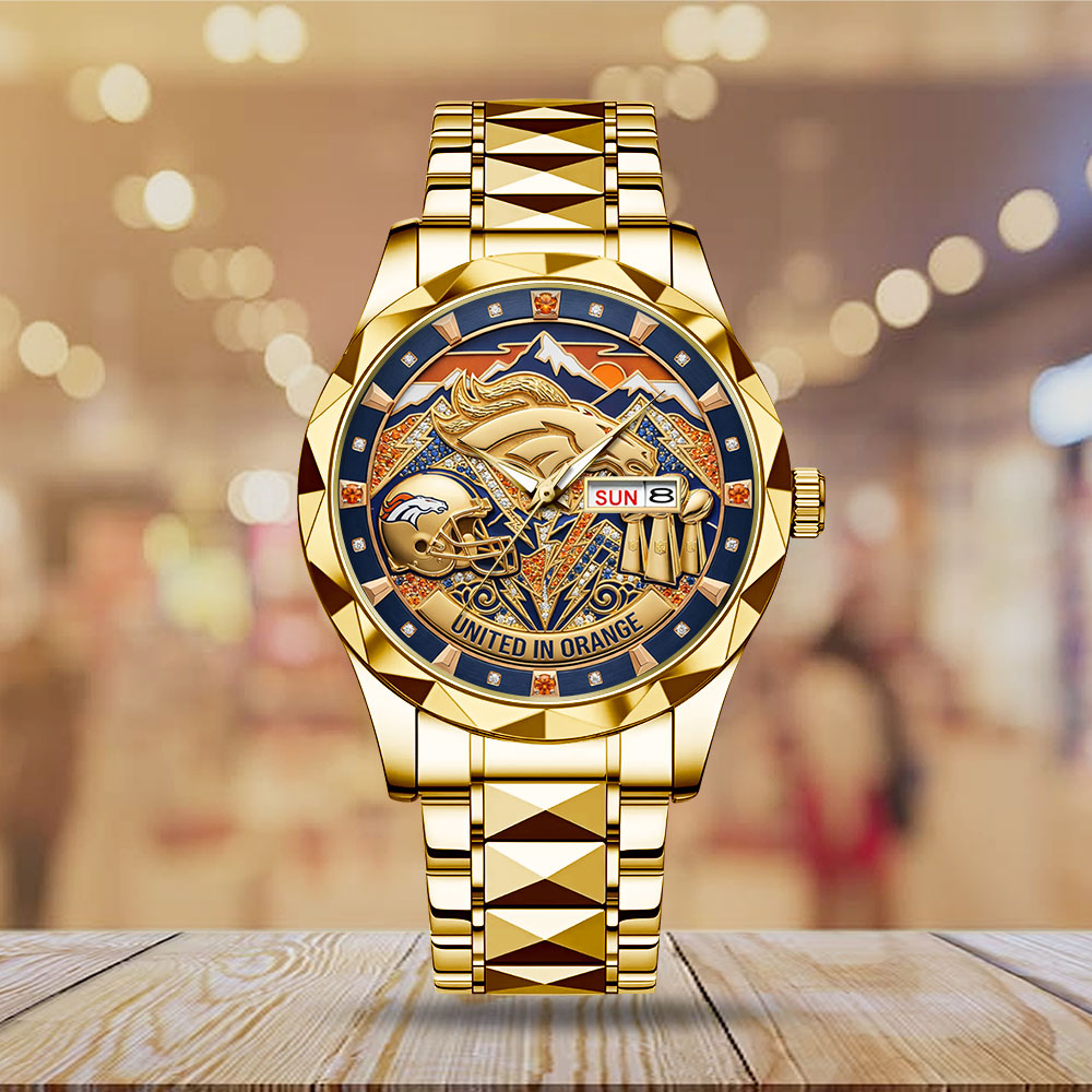 Denver Broncos Alloy Luxury Quartz Watch - MAITM14504