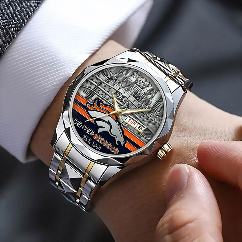Denver Broncos Alloy Luxury Quartz Watch - TANTN19405
