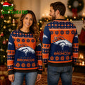 Denver Broncos Classic Snowburst Ugly Christmas Sweater