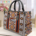 NFL Denver Broncos Native American Pattern Leather Bag, Football Women Leather Bag