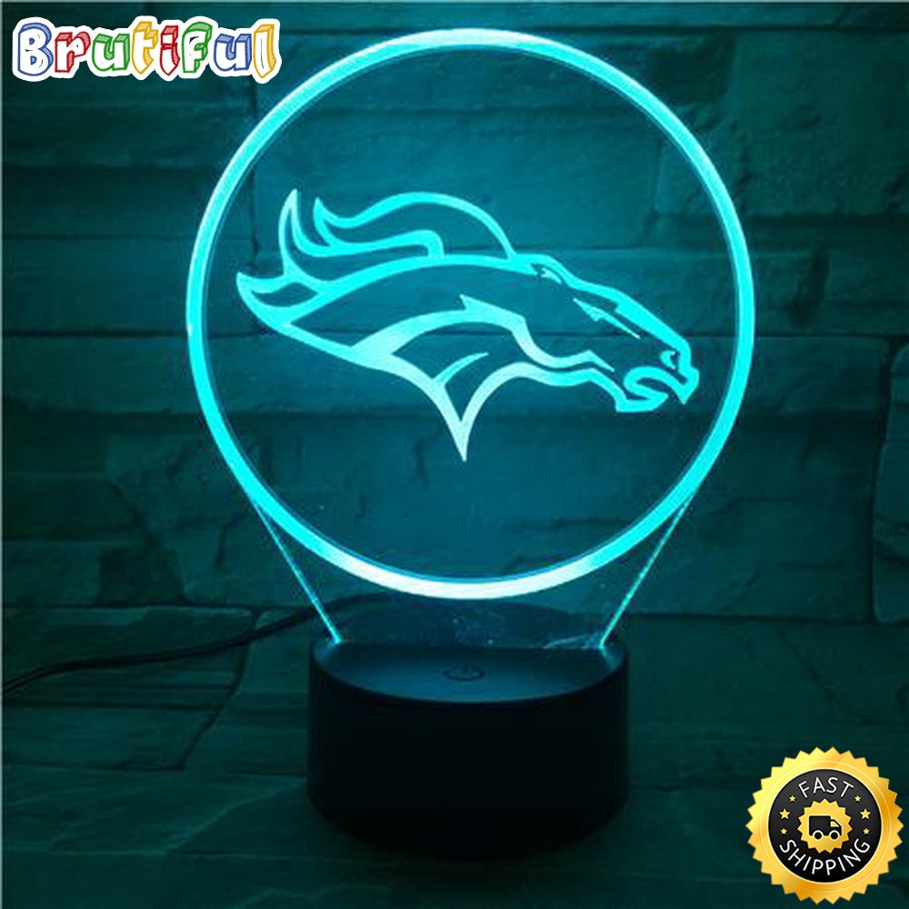 Denver Broncos Night Light Sports 3D Illusion LED Lamp