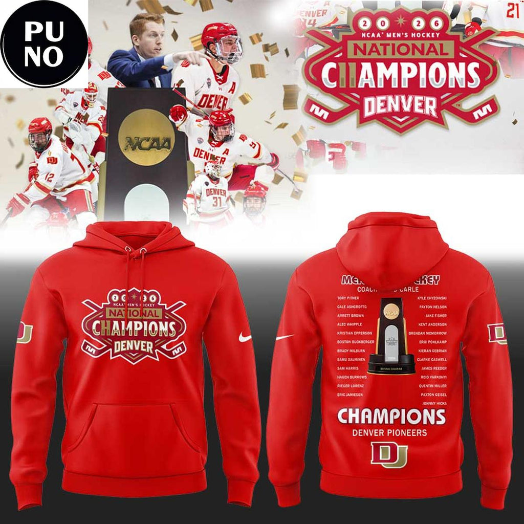 Denver Pioneers 2026 NCAA National Champions Locker Room Hoodie T-Shirt