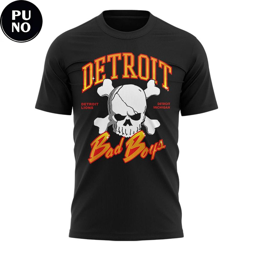 Detroit Lions Bad Boys Skull 2026 T-Shirt