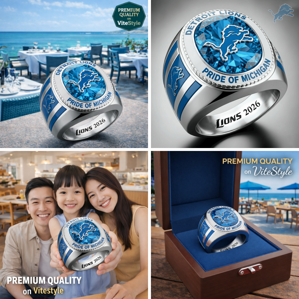 NEW Detroit Lions Pride of Michigan Championship 3D Ring