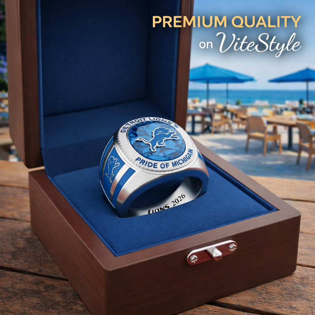 NEW Detroit Lions Pride of Michigan Championship 3D Ring