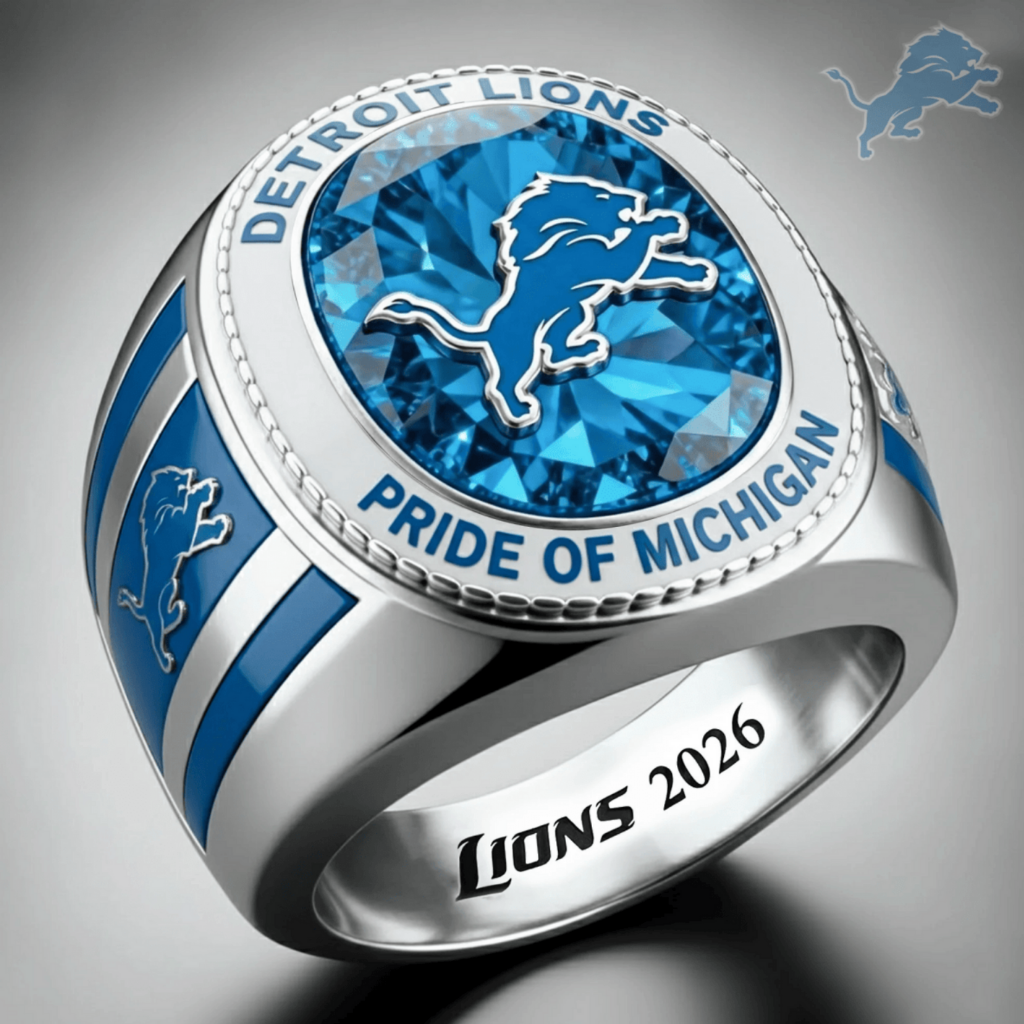 NEW Detroit Lions Pride of Michigan Championship 3D Ring