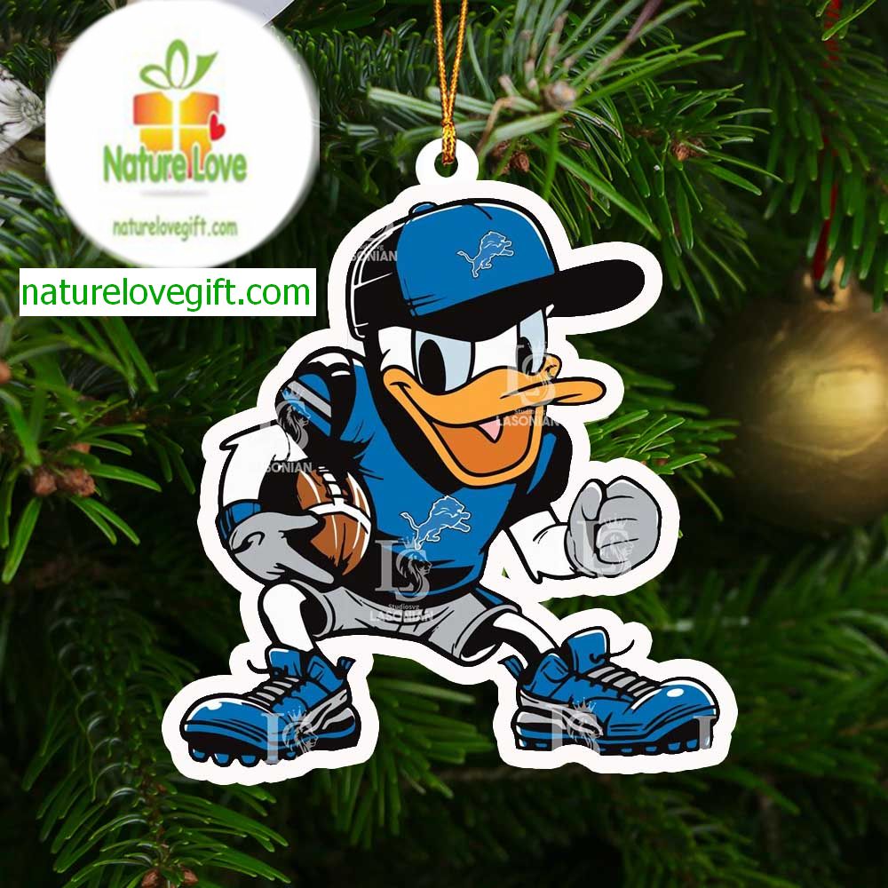 Detroit Lions Donal Duck NFL Christmas Tree Decor Ornament