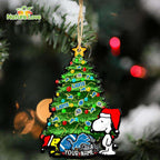 Detroit Lions Snoopy Peanuts Custom Christmas Ornament Xmas Tree Decorations