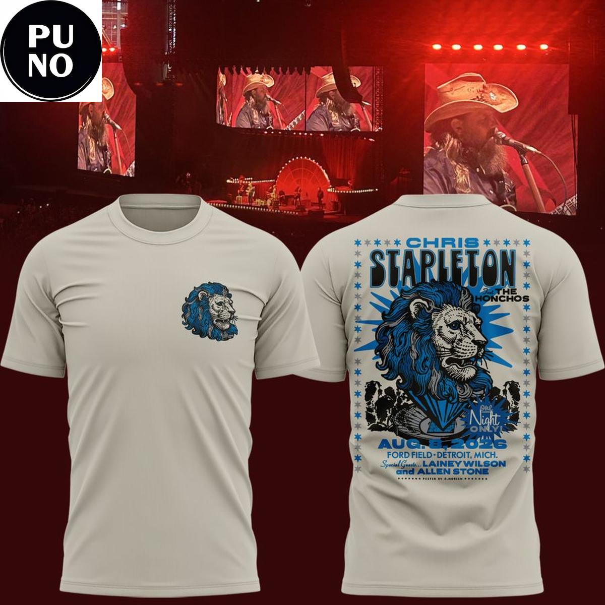 Detroit Lions x Chris Stapleton Show 2026 Hoodie T-Shirt