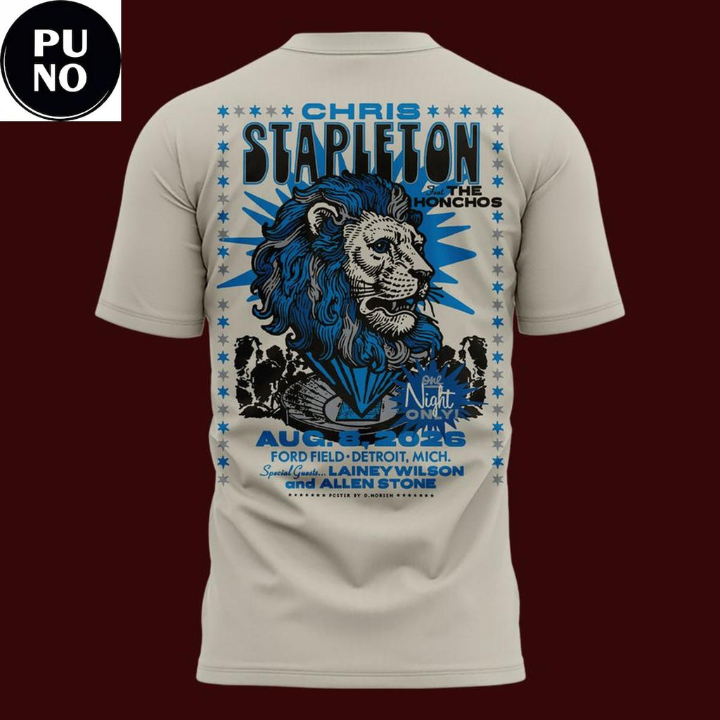 Detroit Lions x Chris Stapleton Show 2026 Hoodie T-Shirt