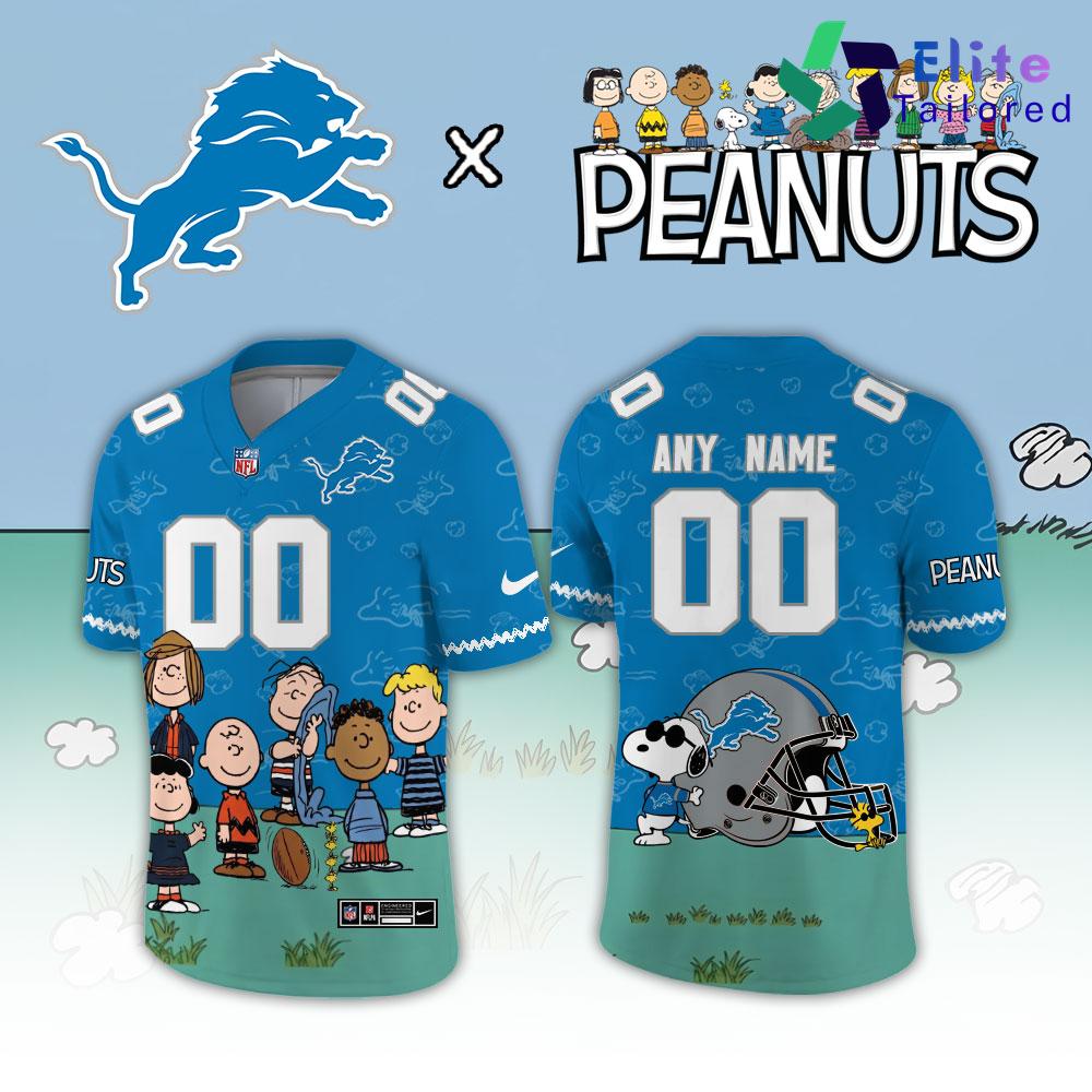 Detroit Lions x Peanuts Night 2026 Custom Limited Edition Football Jersey
