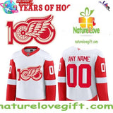 Detroit Red Wings 100 Years Hockeytown White Hockey Jersey